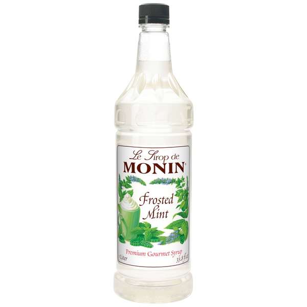 Monin Monin Frosted Mint Syrup 1 Liter Bottle, PK4 M-FR016F